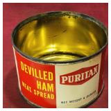 Puritan Devilled Ham Meat Spread Tin Can (Vintage)