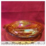 Carnival Glass Divided Dish (Vintage)