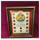 Framed Canadian Penny Collection
