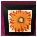 "Orange Flower" Painting (17" x 17")