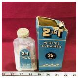 2 In 1 White Cleaner Shoe Powder & Box (Vintage)