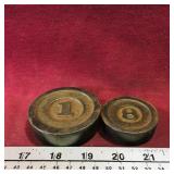 Lot Of 2 Scale Weights (Antique) (Small)