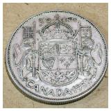 Silver 1952 Canadian 50 Cent Coin