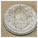 Silver 1953 Canadian 50 Cent Coin