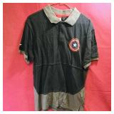 Captain America Button-Up T-Shirt (Size Small)