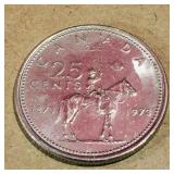 1973 Canadian RCMP 25 Cent Coin