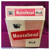 Moosehead Ale 6-Pack Bottle Box & 4 Bottles