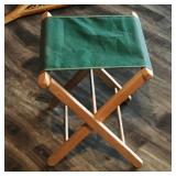 Wooden & Cloth Folding Seat (Vintage)