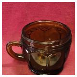 Small Amber Glass Cup (2 1/4" Tall)