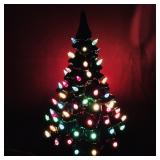 Ceramic Christmas Tree Table Light (Vintage)