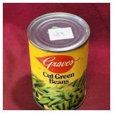Graves Cut Green Beans Tin Can (Vintage)
