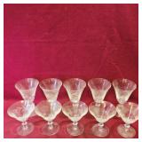 Set Of 10 Wine & Sherry Glasses (Vintage)