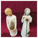 Pair Of Willow Tree Resin Figurines