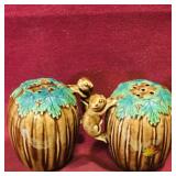 Pair Of Ceramic Salt & Pepper Shakers (Vintage)