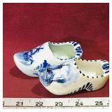 Pair Of Handpainted Delft Klog Ashtrays (Vintage)