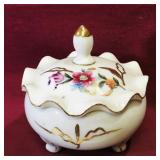 Painted Ceramic Dresser Container (Vintage)