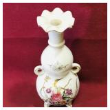 Ceramic Flower Vase (Vintage) (7" Tall)