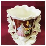 Painted Ceramic Flower Vase (Vintage)