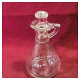 Glass Vinegar Cruet & Stopper (Vintage)