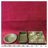 Lot Of 3 Tin Toy Cooking Pans (Vintage) (Small)