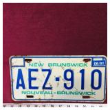 1991 New Brunswick License Plate