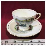 Gladstone Bone China Teacup & Saucer (Vintage)