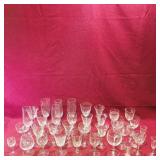 Large Lot Of Champagne, Wine & Sherry Glasses