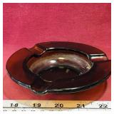 Amber Glass Ashtray (Vintage)