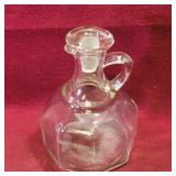 Glass Vinegar Cruet & Stopper (Vintage)