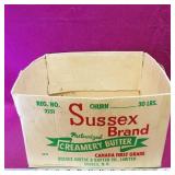 Sussex Creamery Butter Cardboard Box (Vintage)