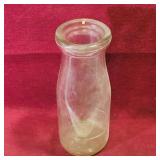 Unmarked Glass Half-Pint Milk Bottle (Vintage)