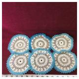 Set Of 6 Crochet Medallion Doilies (Vintage)