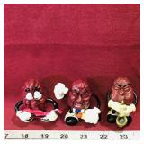 Lot Of 3 Small 1987 California Raisins Toys