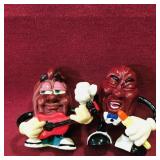 Lot Of 2 Small California Raisins Toys (Vintage)