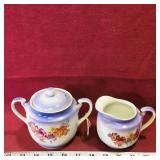 Ceramic Sugar Dish & Creamer (Vintage)