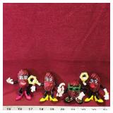 Lot Of 4 Small California Raisins Toys (Vintage)