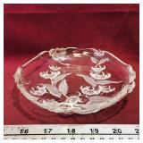 Glass Flower Pattern Dish (Vintage)