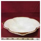 Milk Glass Grape Pattern Bowl (Vintage)