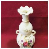 Ceramic Flower Vase (Vintage) (7" Tall)