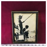 Framed Silhouette Art Picture (Vintage)