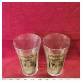 Pair Of Coca-Cola Drinking Glasses (5 1/2" Tall)