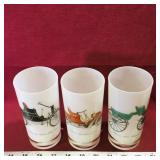 Set Of 3 Classic Automobiles Drinking Glasses