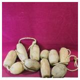 Lot Of Wooden Buoys & Rope (Vintage)