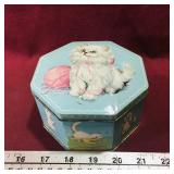 Tin Kitten Container (Vintage) (Made In England)