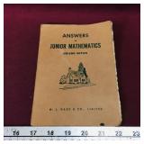 Answers To Junior Mathematics Book (Vintage)