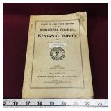 1927 Kings County Municial Council Booklet