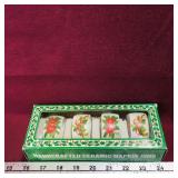 Ceramic Christmas Napkin Rings Set (Vintage)