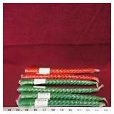 Lot Of 6 Christmas Wax Candles (Sealed)