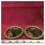 Pair Of Tin Florida Souvenir Ashtrays (Vintage)