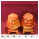 Pair Of Ceramic Salt & Pepper Shakers (Vintage)